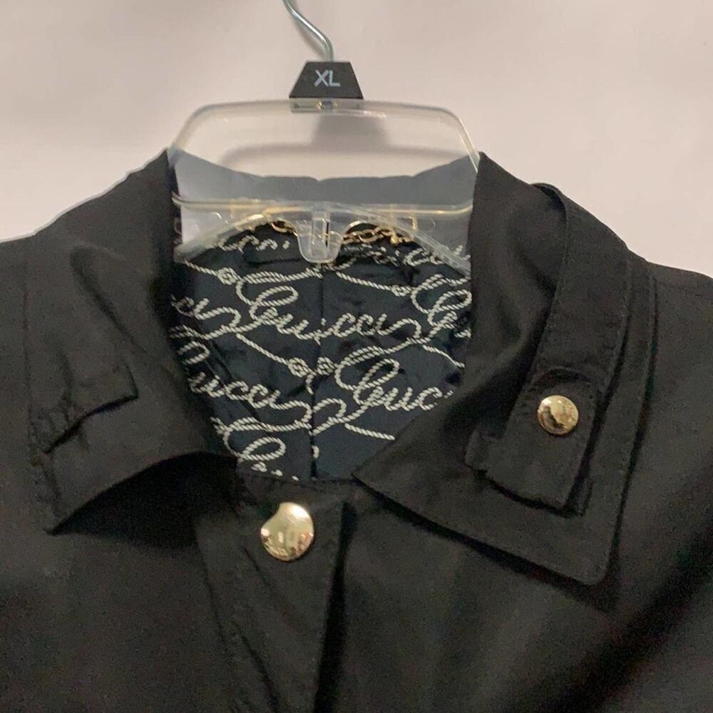 GUCCI TRENCH BLACK POINTED COLLAR COAT - Picture 6 of 13
